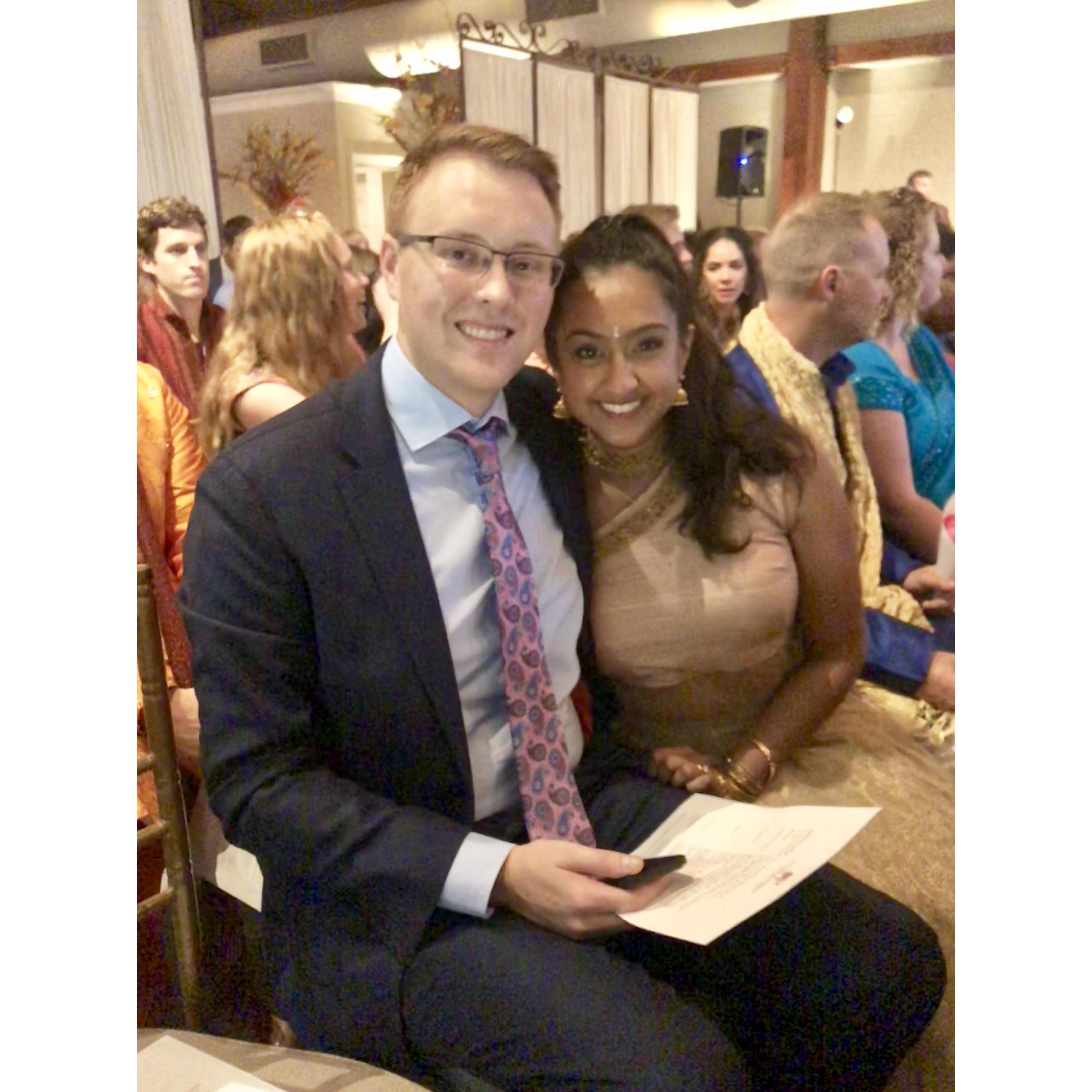 Celebrating at Andy and Shivani’s wedding - September 2018