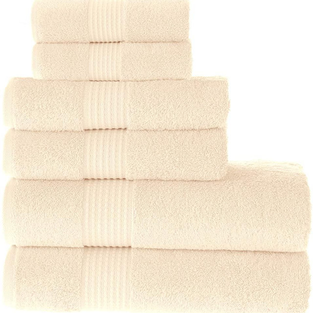 Maura Basics Performance Bath Towels Set with Hanging Loop. American Standard Towel Size. Soft, Durable, Long Lasting and Absorbent 100% Turkish Cotton Bath Towels Set for Bathroom