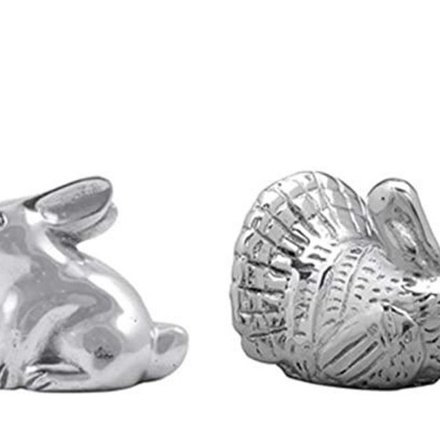 MARIPOSA Napkin Weights - Set of Four Pieces - Turkey, Rabbit, Pineapple, and Christmas Tree