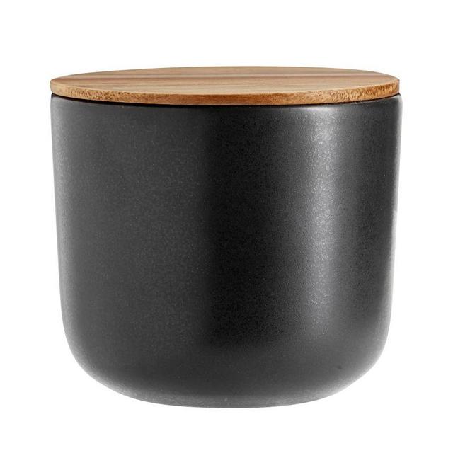 Mason Stoneware Canister, Small (4.5" dia. x 4" H) - Charcoal
