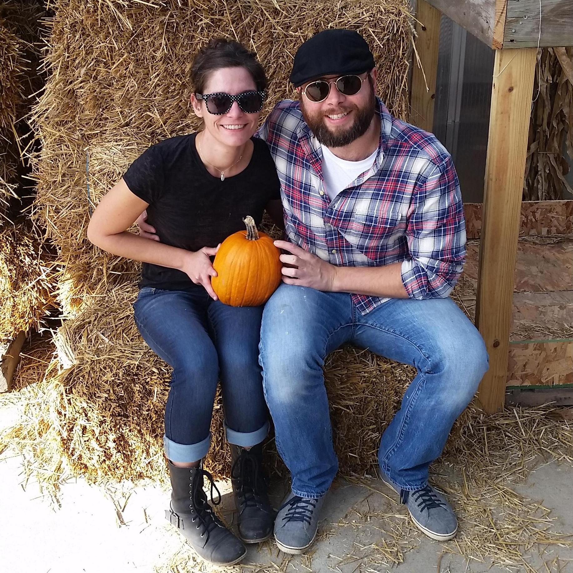 Picking out our Halloween Pumpkins.