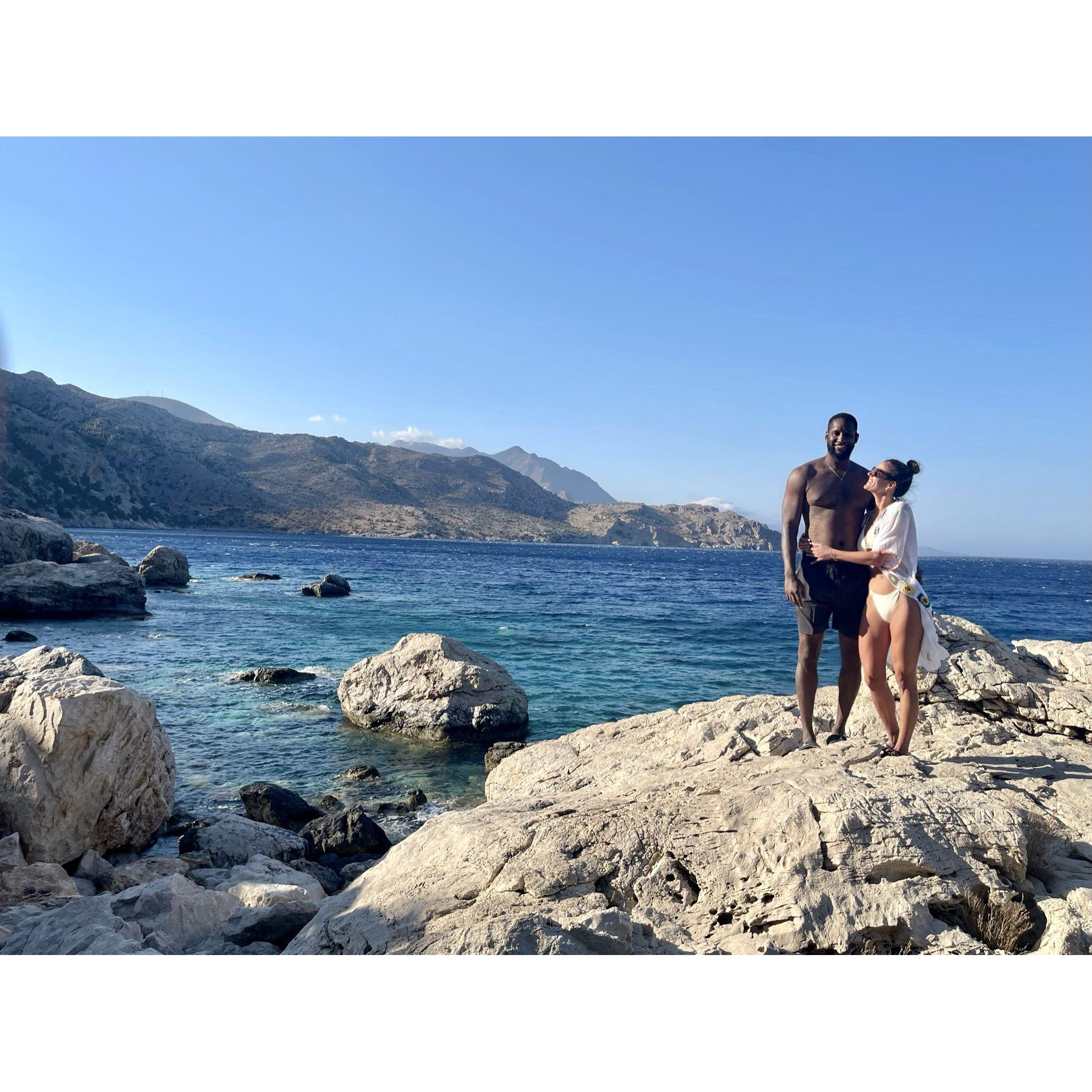 Views of one of the best beaches in Karpathos, Greece