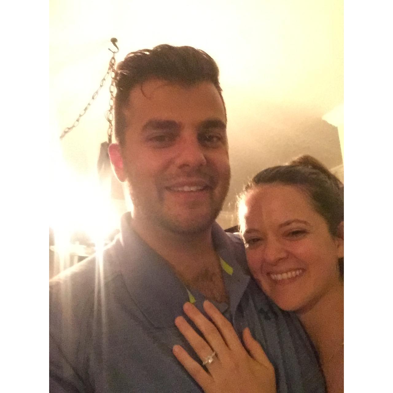 Our first photo after we got engaged