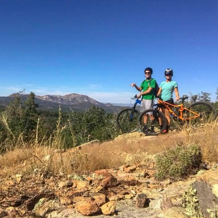 When Luke took me on my first mountain bike descent in Prescott, AZ in October 2018.