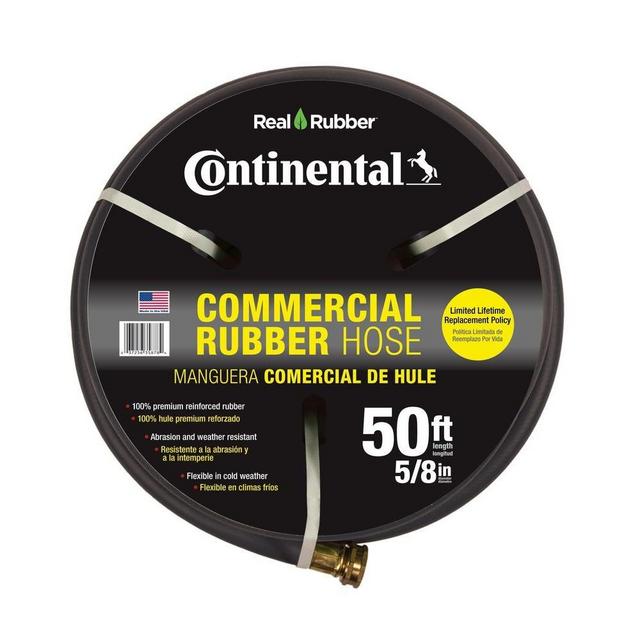Premium 5/8 in. Dia x 50 ft. Commercial Grade Rubber Black Water Hose