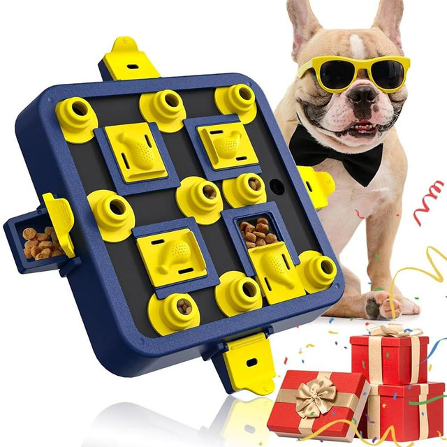 KADTC Dog Puzzle Toy For Small/Medium/Large Dogs Mental Stimulation Boredom busters Puppy Brain Toys Keep Busy Enrichment Puzzles Feeder Food Treat Interactive Level 3 2 1 Mentally Stimulating Games B