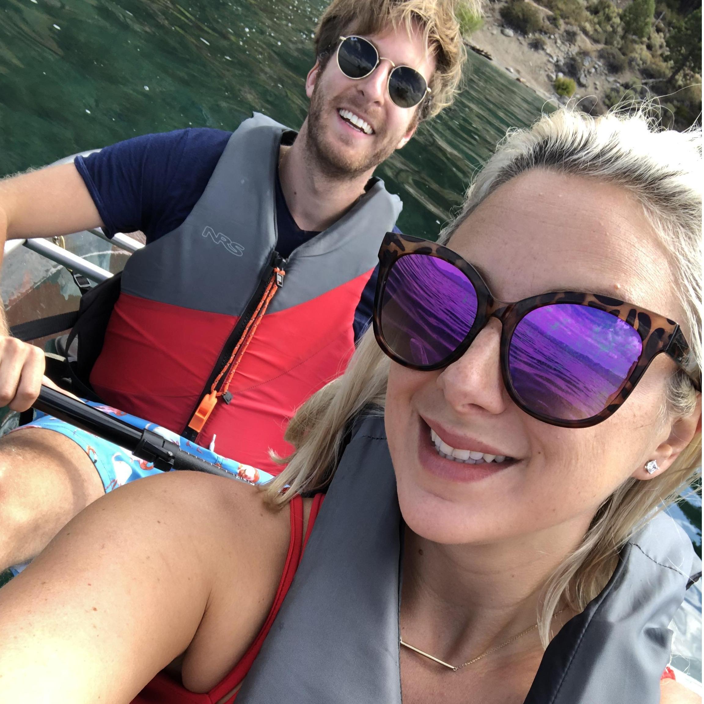 Kayaking in Lake Tahoe.