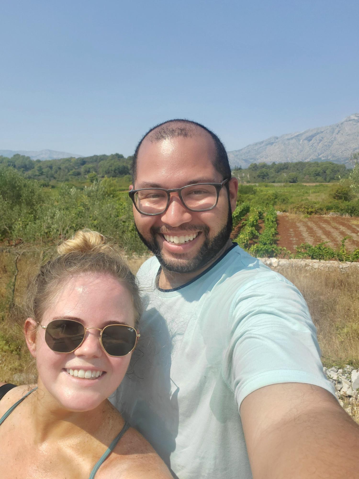 Riding bicycles through Croatian wine country