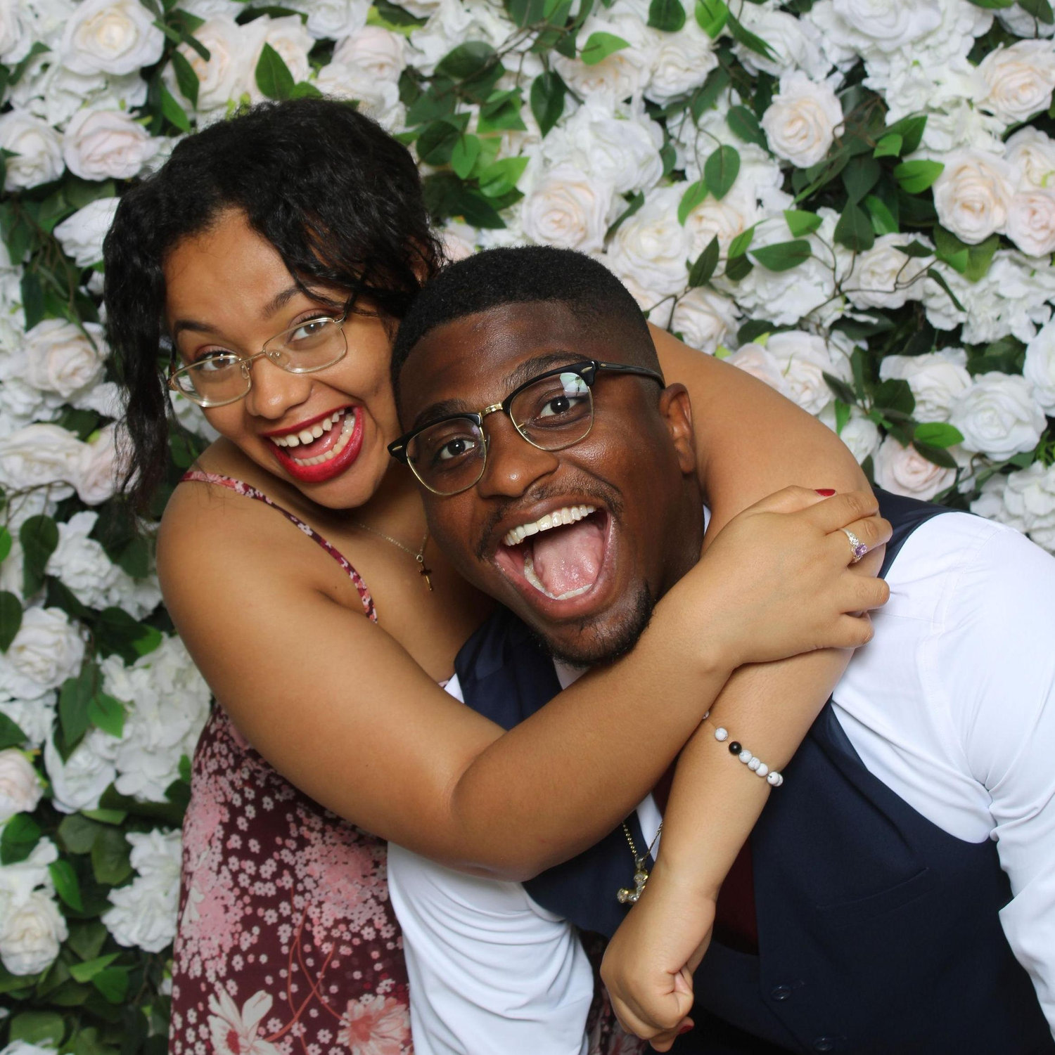Sometimes the best pictures are taken at someone else's wedding. Believe it or not sometimes Alexis really does want to strangle Khalil.