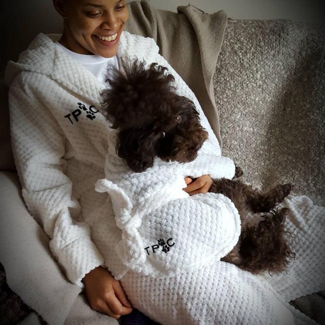 Owner Dressing gown/bathrobe. See shop listing for dog matching set. (OWNER GOWN ONLY)