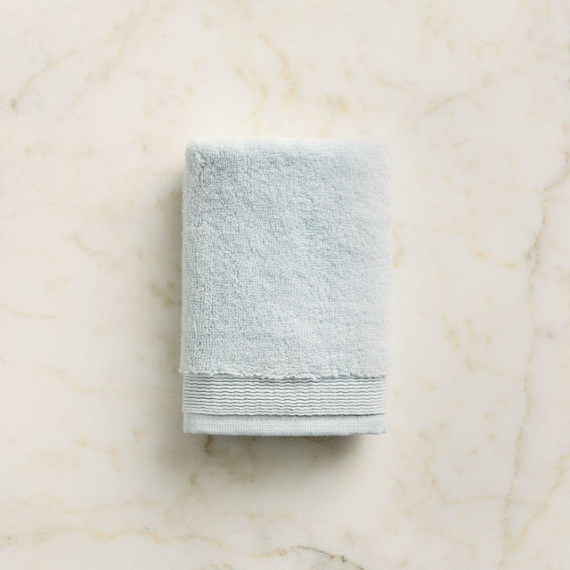 Plush Fibrosoft Washcloth Towel, Soft Blue