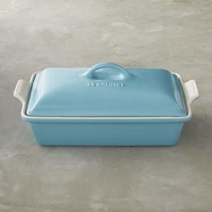 Le Creuset Stoneware Covered Rectangular Casserole, 12 1/2", Matte Aqua