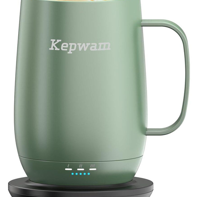 Kepwam Heated Coffee Mug T2-Plus, 20oz Leading Large Capacity Self Heating Coffee Mug, Up to 8 Hrs Battery & Hot Up to 149℉, Smart Coffee Mug for Women, Men