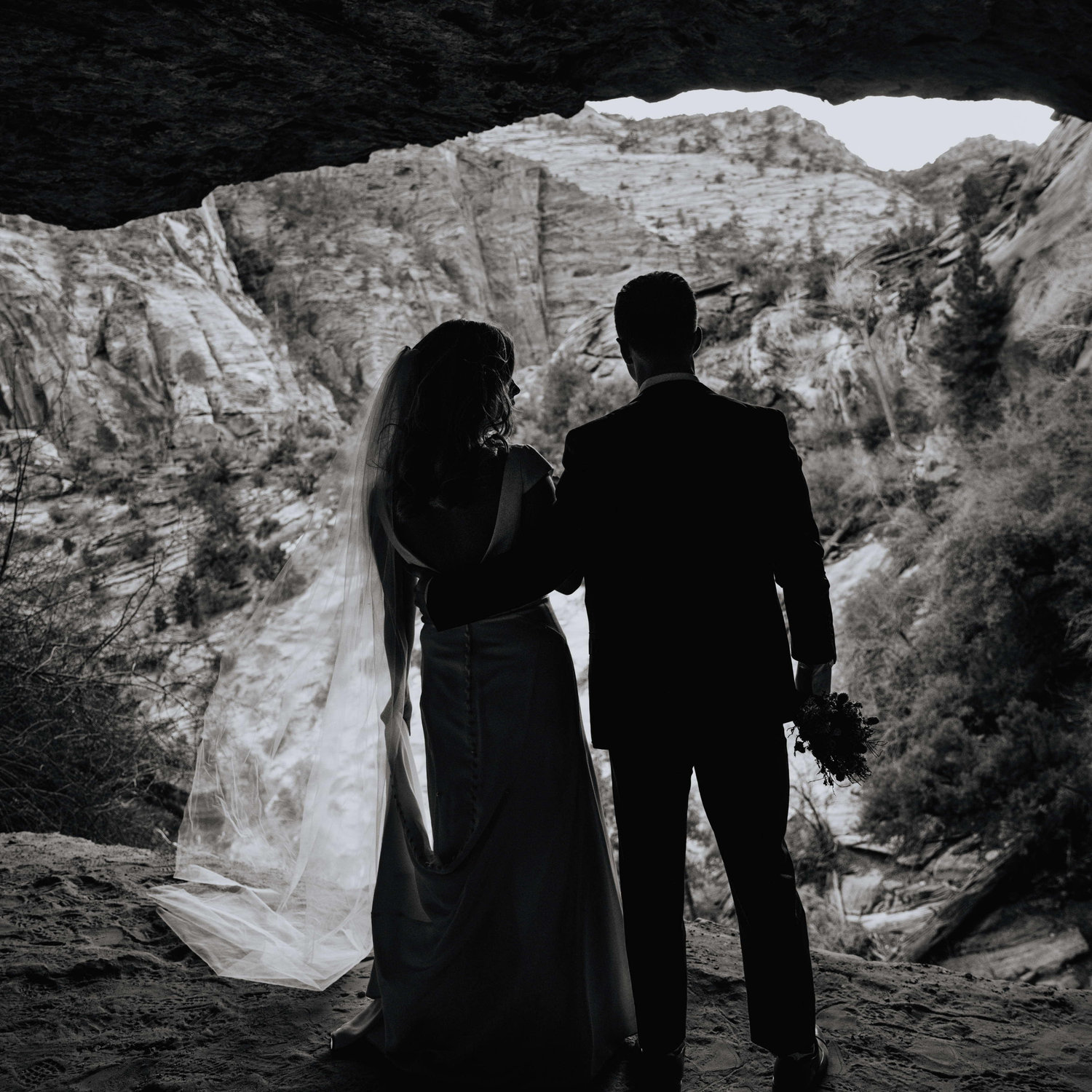 Last few moments before we shared our vows