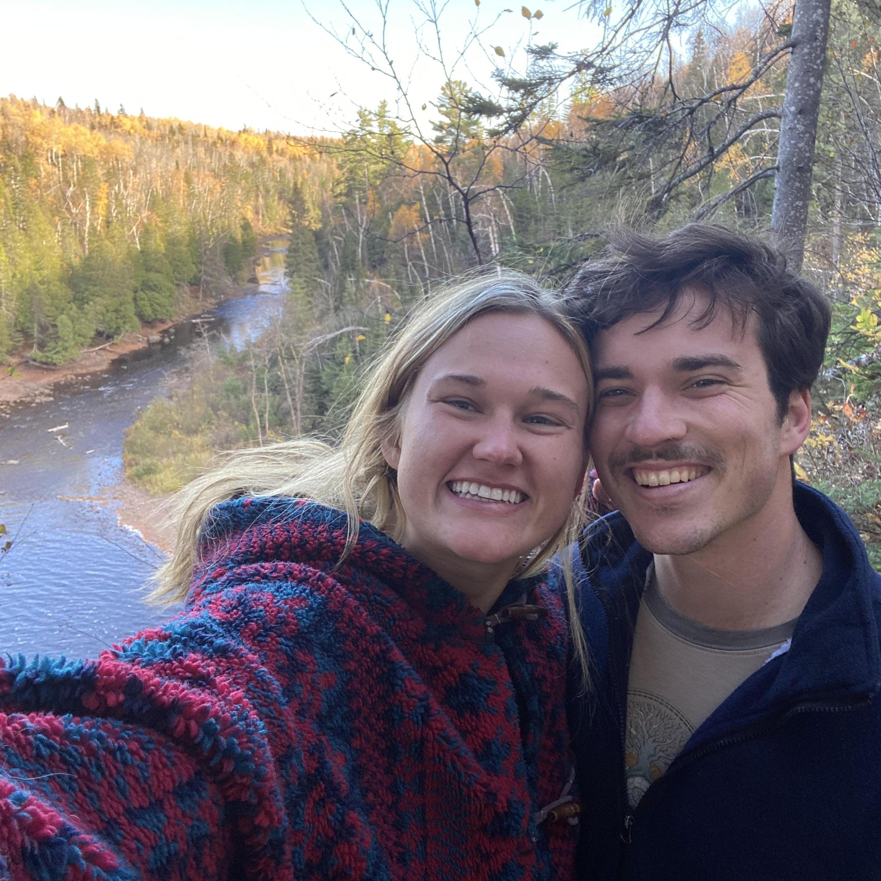 Hiking to see the waterfalls at Tettegouche State Park