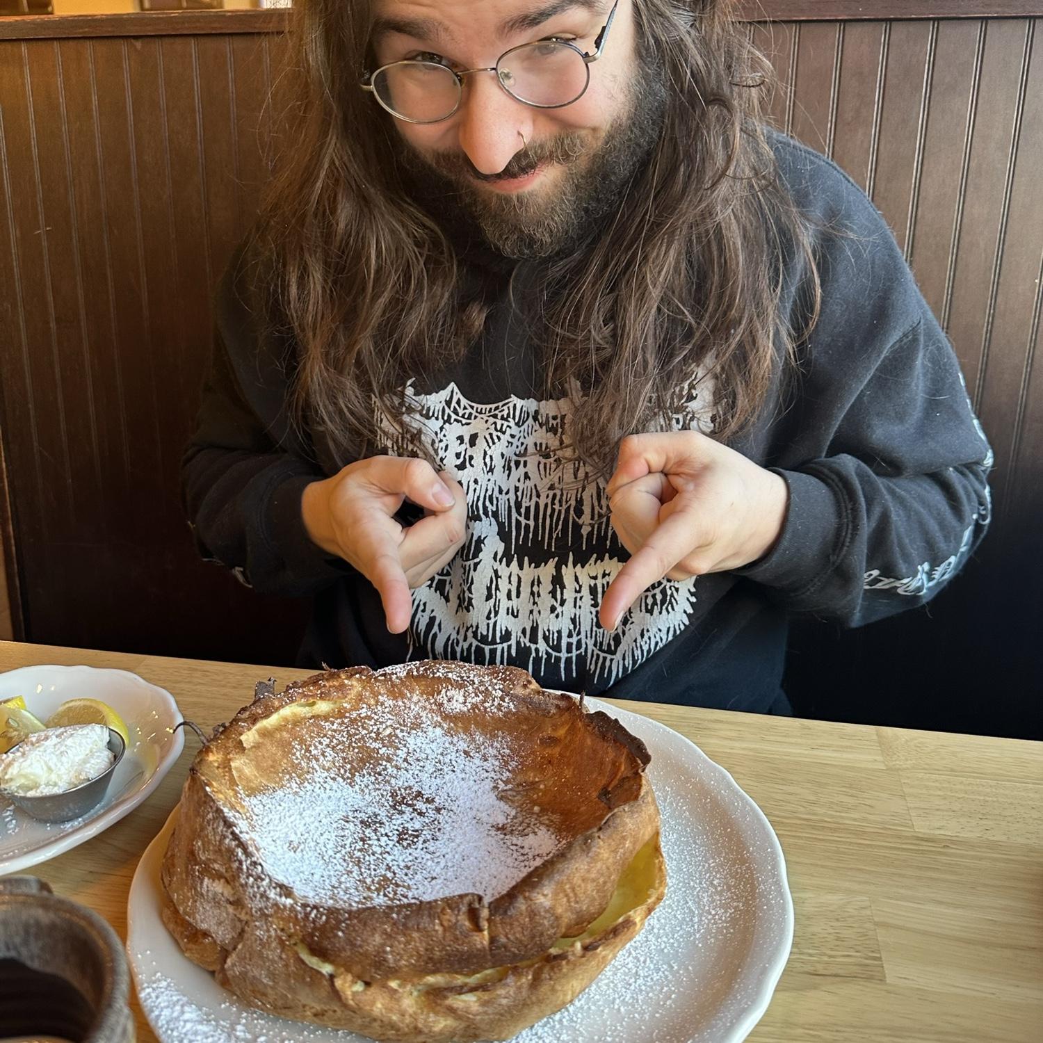 Dutch Baby at Original Pancake House!

We always try to take a picture of our “firsts”
Including first times at restaurants