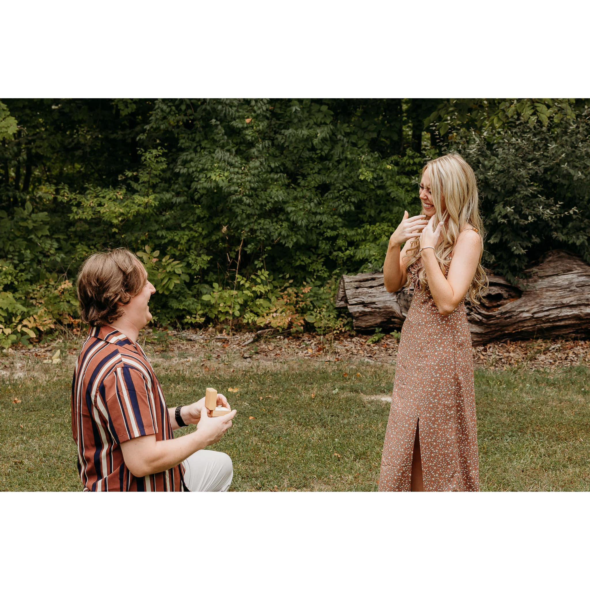Right before I said YES to forever!