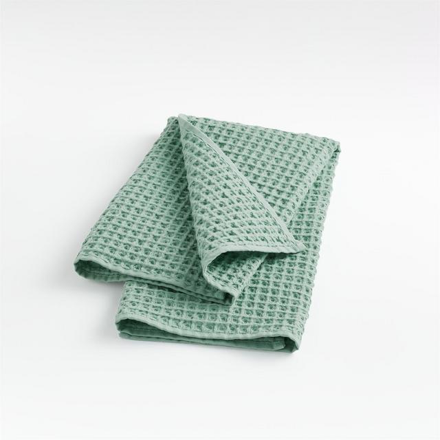 Organic Cotton Waffle Seaglass Hand Towel