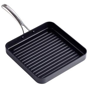 Cooks Standard Hard Anodized Nonstick Square Grill Pan, 11 x 11-Inch, Black