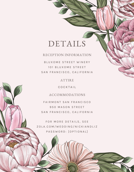Granger | Blush Mist | Zola Wedding Enclosure Cards