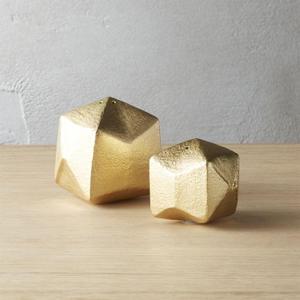cb2 Origami Gold Salt and Pepper Set