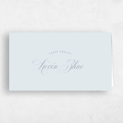 Ice, Blue Wedding Place Card - Lennon