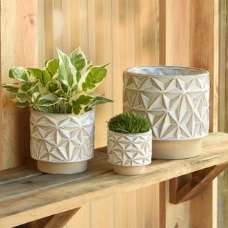 Ramos Geometric Cachepot, Set of 4