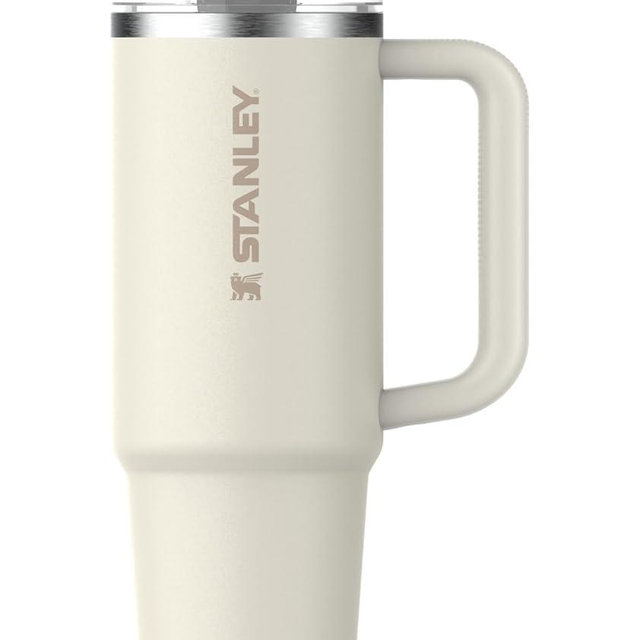 Stanley Quencher ProTour Flip Straw Tumbler with Leakproof Lid 30 oz | Built-In Straw & Handle | Cupholder Compatible for Travel | Insulated Stainless Steel Cup | BPA-Free | Cream Solid