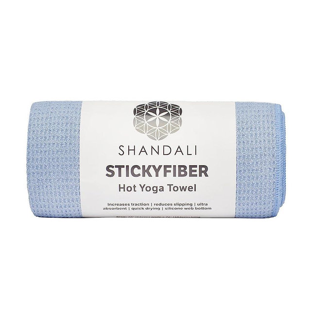 Shandali Hot Yoga Towel - Stickyfiber Yoga Towel - Mat-Sized, Microfiber, Super Absorbent, Anti-Slip, Injury Free, 24" x 72" - Best Bikram Yoga Towel - Exercise, Fitness, Pilates, and Yoga Gear