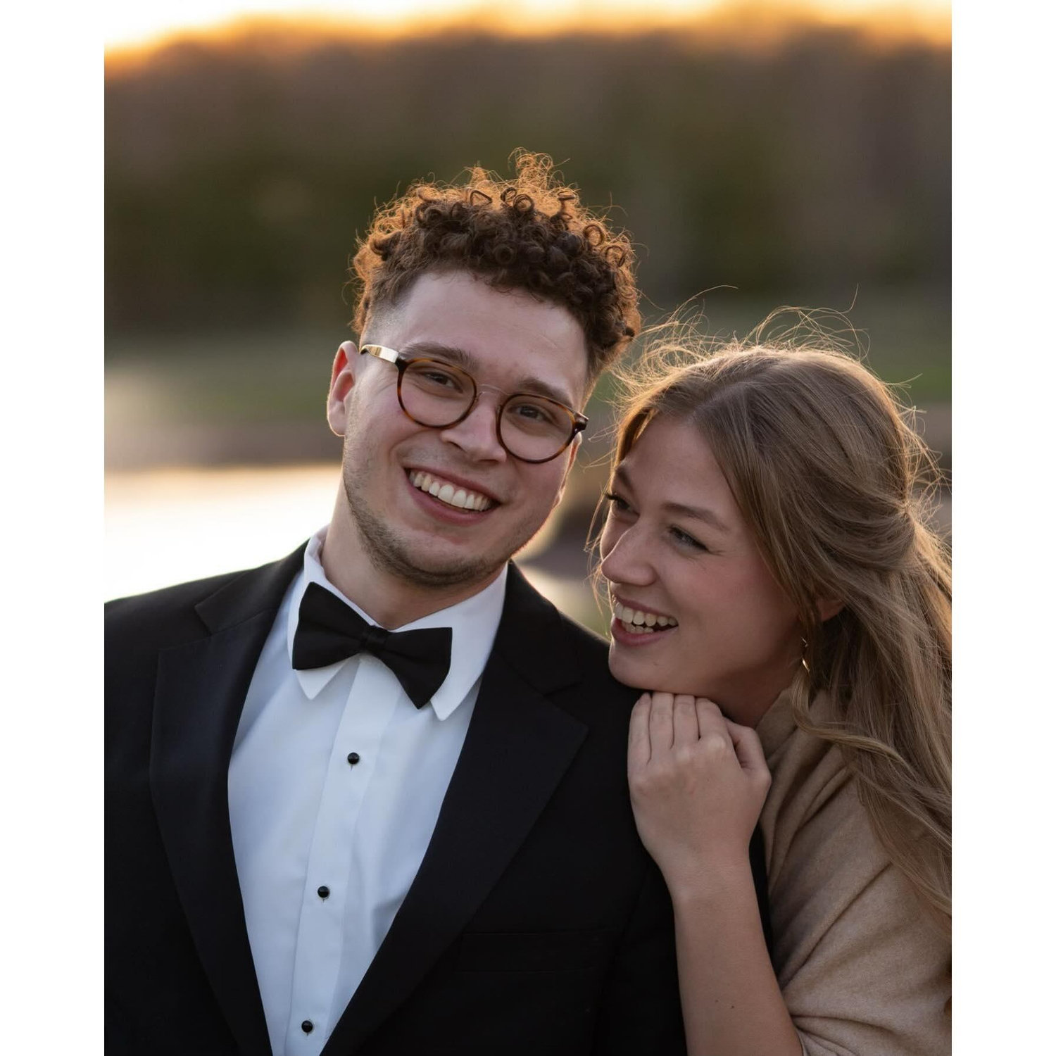 Becca couldn't resist the tux Chris wore at his sister Leyda's wedding in April 2024!