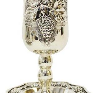 Majestic Giftware KC-CA22371B Kiddush Cup, 6.5-Inch, Silver Plated