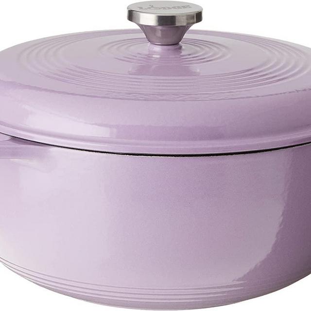 Lodge Enameled Cast Iron Dutch Oven, 7.5 Qt, Lilac