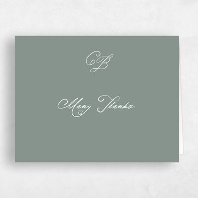 Deep Sage, Green Wedding Thank You - Imarige Landscape