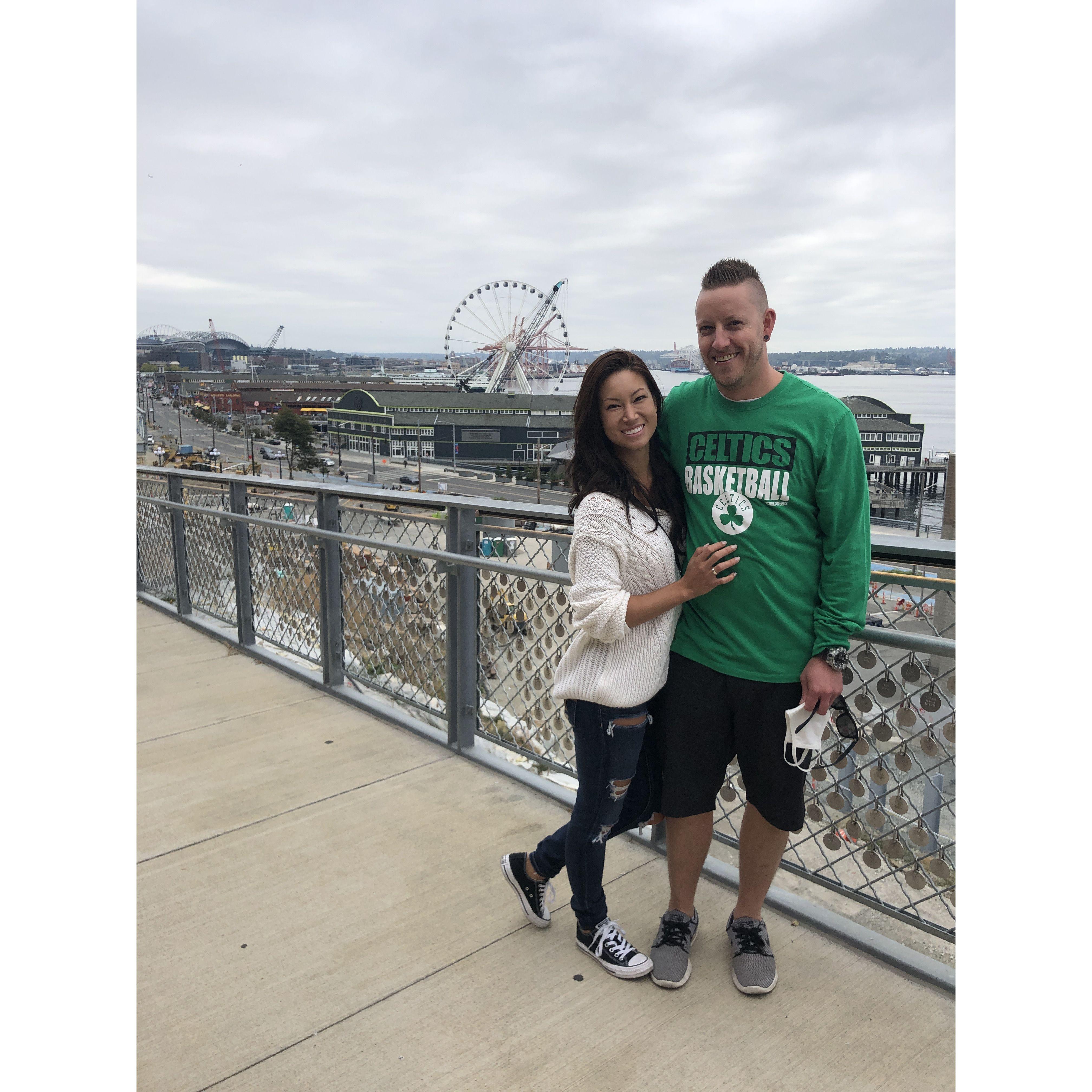 Went to Seattle and Daniel ate too many crab legs.