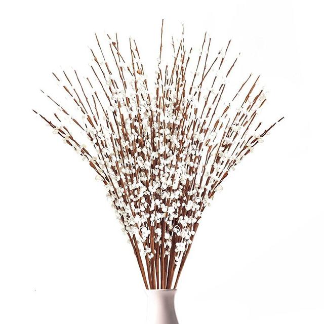 yinhua 10 Pcs 29.5" Long of Jasmine Artificial Flowers Faux Jasmine Fake Flower for Wedding DIY Floral Art Plant Home Office Party Decoration (White)