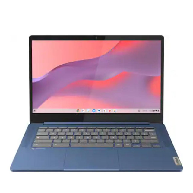 Lenovo - IdeaPad Slim 3 Chromebook Laptop - 14" Full HD Touchscreen Laptop - MediaTek Kompanio 520 2022 - 4GB Memory - 64GB eMMC - Abyss Blue