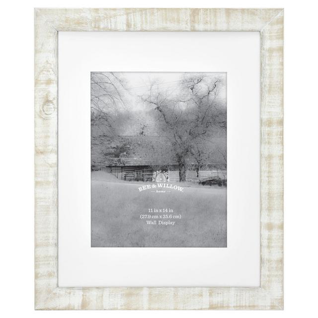 Bee & Willow™ Home 11-Inch x 14-Inch Matted Wood Picture Frame in White