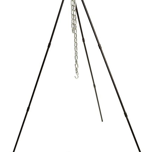 Lodge Adjustable Camp Tripod, 40 to 60-Inch Tall, Black