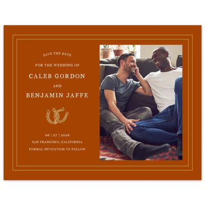 Orange Rustic Wedding Digital Save the Date - Marana Photo