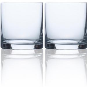 Circleware 44651 Soiree Double Old Fashioned Whiskey Glasses, Set of 4, Drinking Glassware for Water, Juice, Iced Tea, Beer, Wine, Liquor Brandy Scotch, Bourbon and Best Beverage Gift, 14.8 ounce, DOF