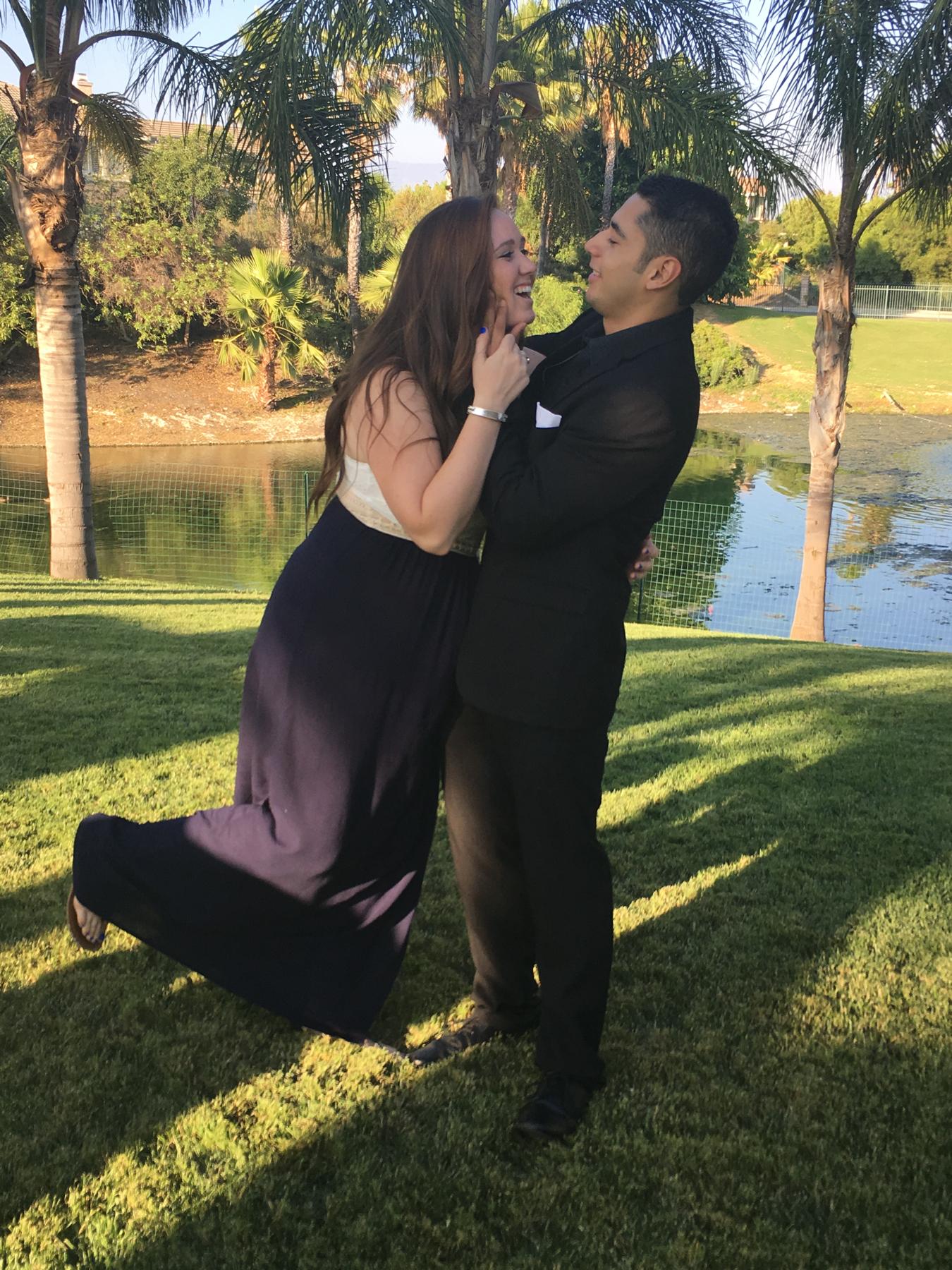 Our first wedding together