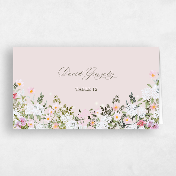 Garden Gate | Light Mauve | Zola Wedding Place Cards