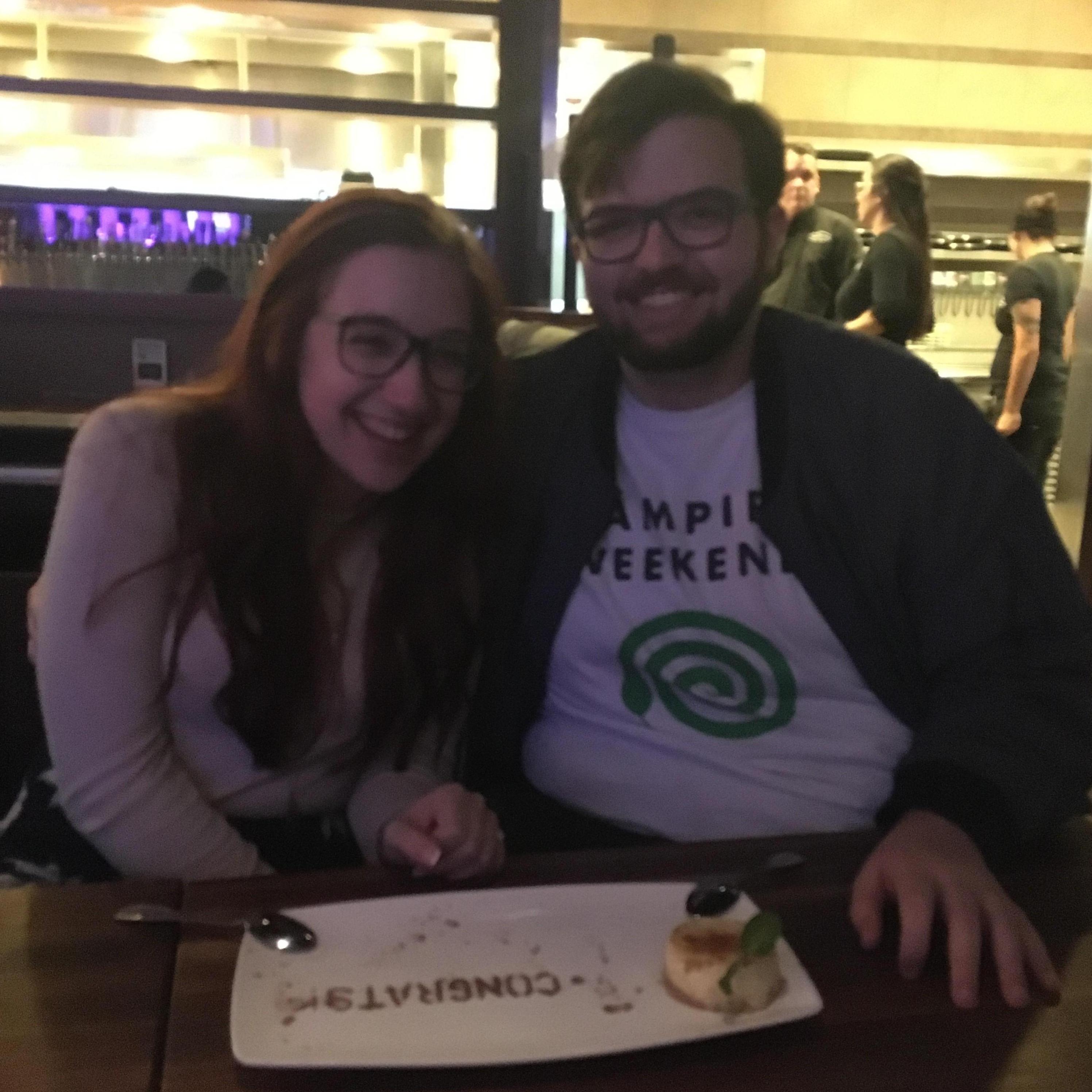 Celebratory engagement dinner at Yard House!