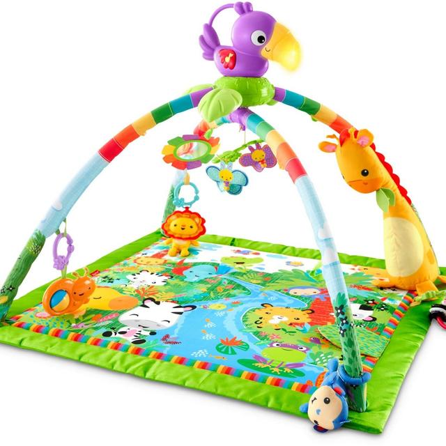 Fisher-Price Rainforest Music Lights Deluxe Gym Amazon Exclusive, Multicolor