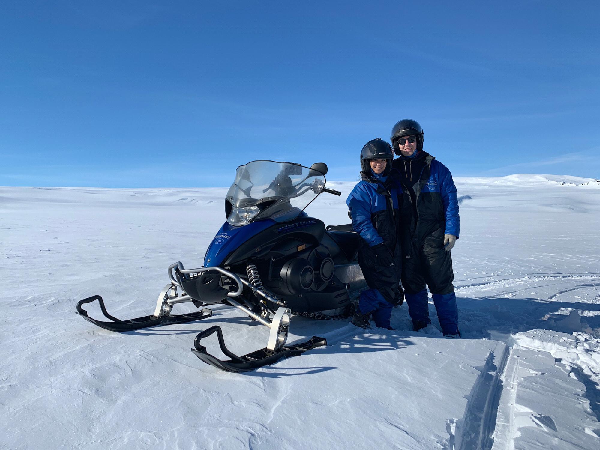 Snowmobiling on Europe's largest glacier
