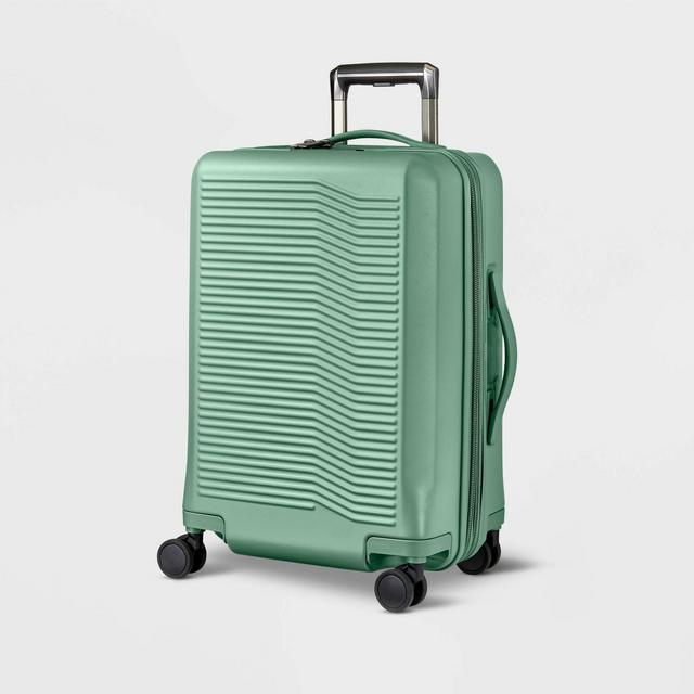 Signature Hardside Carry On Spinner Suitcase Matte Green - Open Story™