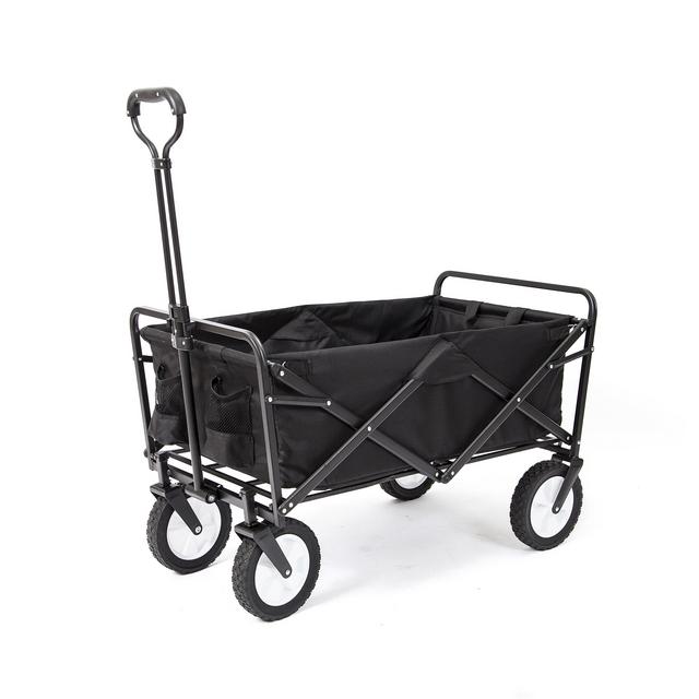 MAC Sports Collapsible Folding Outdoor Utility Wagon, Black