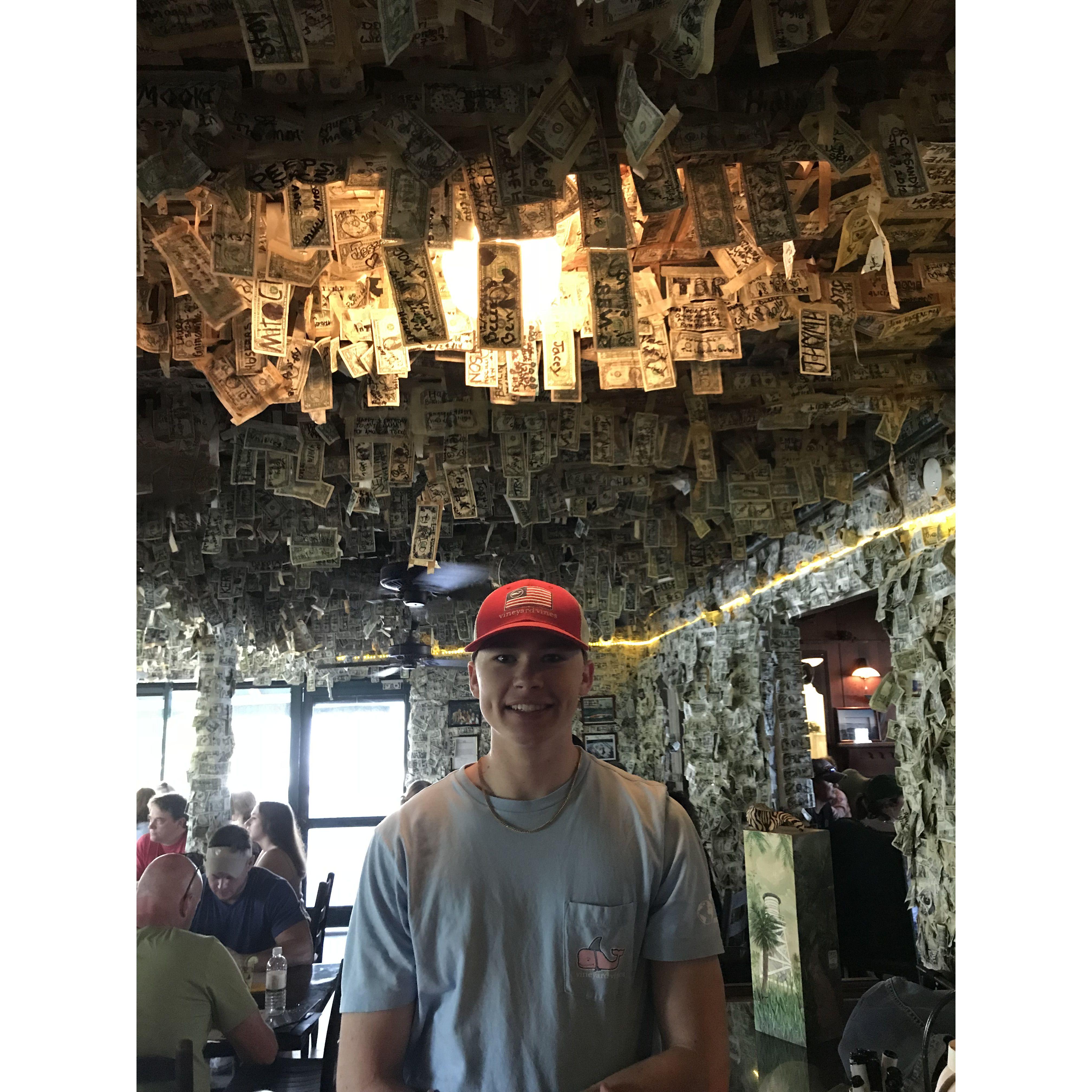 Our earliest dollar bill at Cabbage Key