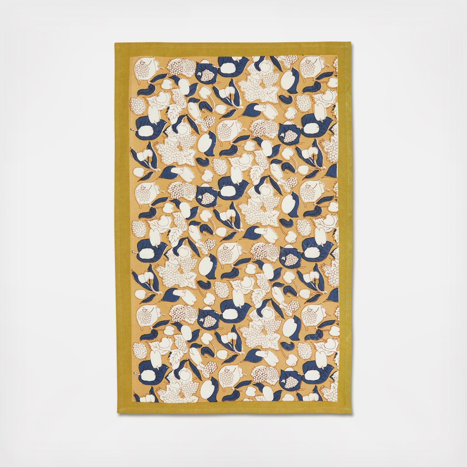 Couleur Nature - Forest Harvest Mustard & Blue Tea Towels - Thumbnail 3