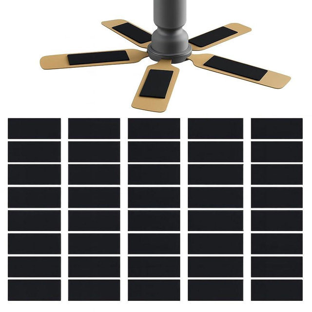 40 Pcs Ceiling Fan Filters for Blades, Fan Air Purifier Pads with Activated Coconut Shell Carbon, Universal Easy Stick Ceiling Fans Filter Fit for Common Household Office Contaminants